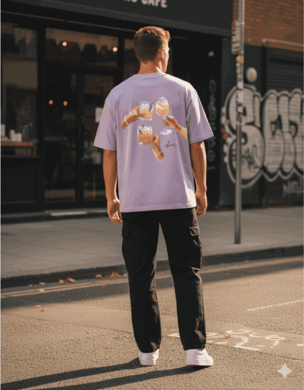 Cheers Lavender Oversized Classic T-Shirt