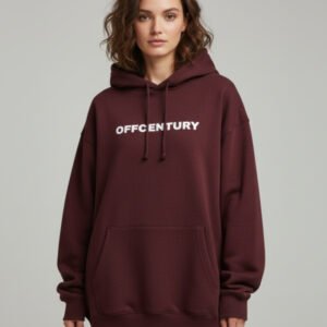 Plain Maroon Oversized Hoodie