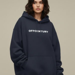 Plain Navy Blue Oversized Hoodie