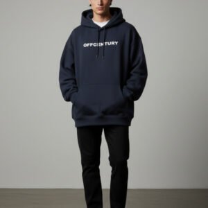 Plain Navy Blue Oversized Hoodie
