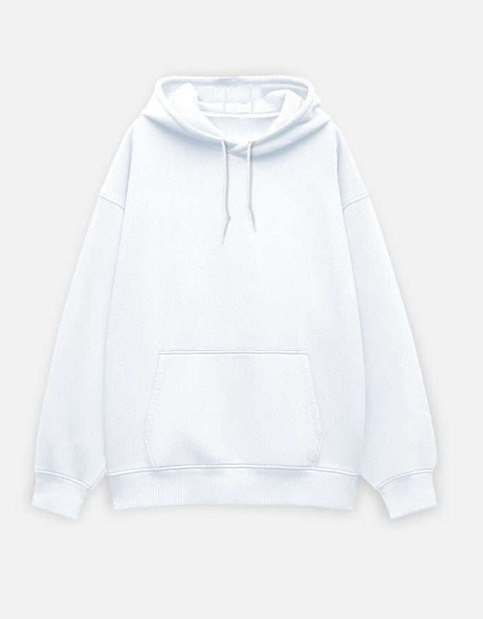 Black Rose White Oversized Hoodie - Image 3