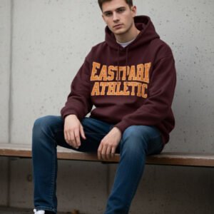 Eastpark Athletic Maroon Oversized Hoodie