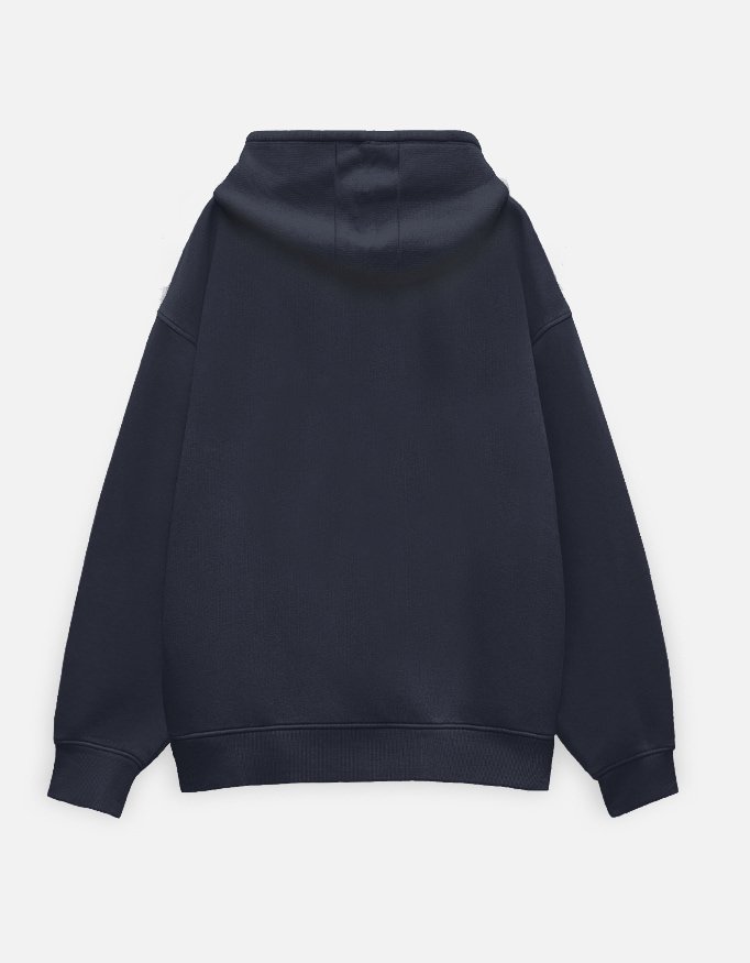Eat Sleep Baseball Repeat Navy Blue Oversized Hoodie - Image 3