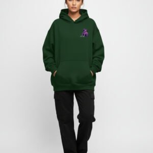 Life Isn't Meant To Be Easy Bottle Green Oversized Hoodie
