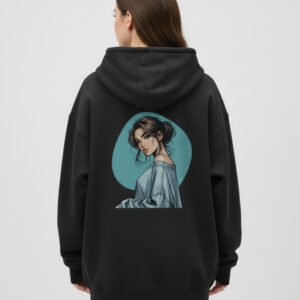 Quiet Boldness Black Oversized Hoodie