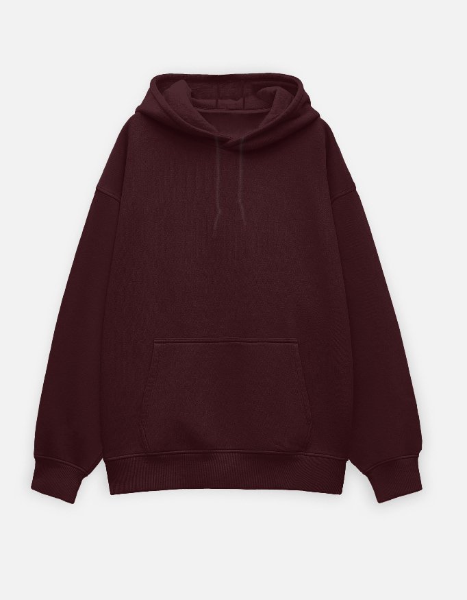 Real Girls Ride Dirt Bikes Maroon Oversized Hoodie - Image 3