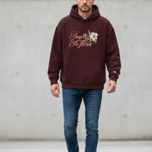 Simplify and Thrive Maroon Oversized Hoodie