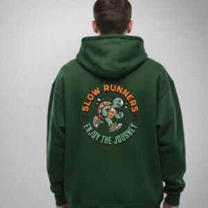 Slow Runners Bottle Green Oversized Hoodie