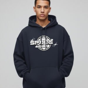 Space Navy Blue Oversized Hoodie