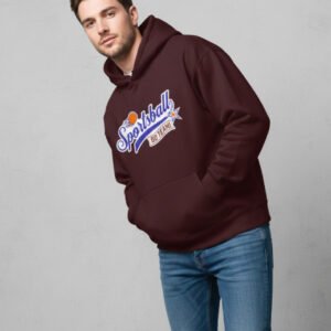 Sportsball Marron Oversized Hoodie