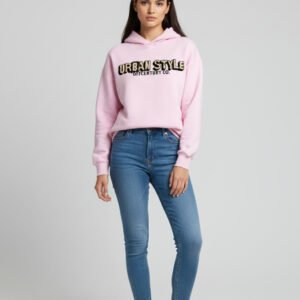 Urban Style Light Baby Pink Oversized Hoodie