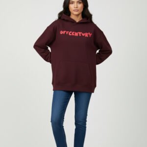 Vibrant Marron Oversized Hoodie